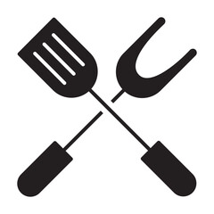 BBQ vector icon. picnic illustration sign. steak symbol or logo.