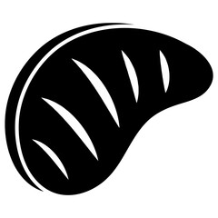Meat icon vector . Steak illustration sign. BBQ symbol. Food logo. Brazier mark.