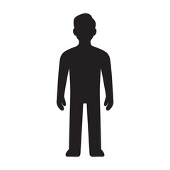 Modern silhouette of a man in profile