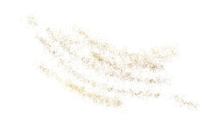 gold sparkles dust particles on transparent background