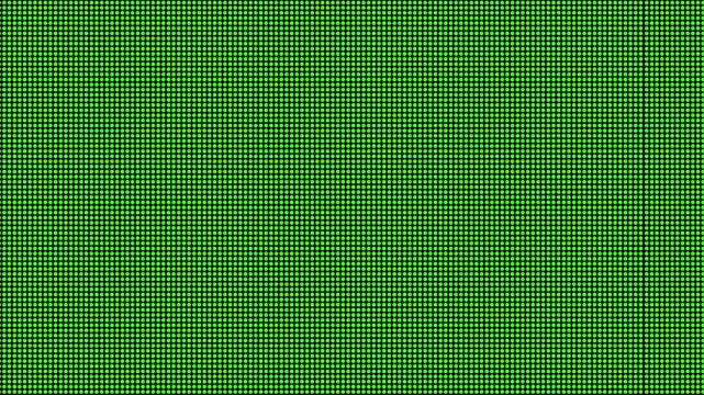 LED TV screen monitor. Green Lines of the monitor's CTR