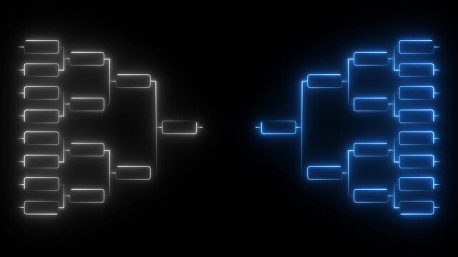 Team Tournament bracket. sports Tournament Bracket Concept. Tournament bracket icon with neon glow effect.