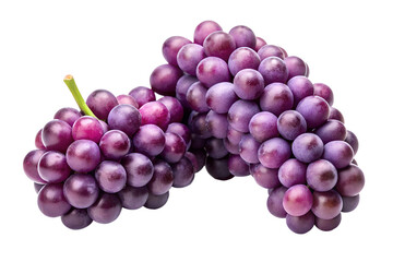 Fototapeta premium purple grapes isolated on transparent white background full depth of field clipping path