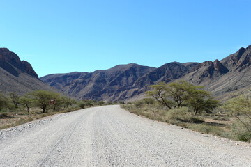 Empty road Namibian desert, Namibia