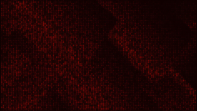 A stream of binary matrix code on the screen. numbers of the computer matrix.	