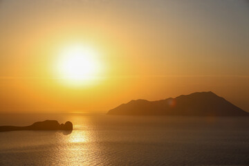 Fototapeta premium Milos Greece Sunset
