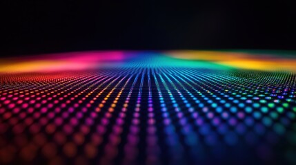 Optical diffraction grid laser interference patterns colorful spectrum wave physics demonstration rainbow light bands scientific visualization technology