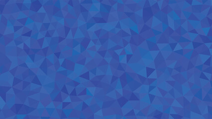 Abstract blue geometric background with low poly triangles pattern for digital design