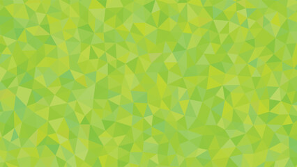 Vibrant green abstract background with a geometric mosaic of low poly triangular shapes for a modern design