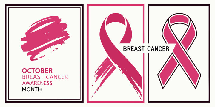 breast cancer awareness month pink ribbon poster designs for october campaign