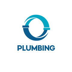 Vector logo design template for plumbing company.	