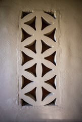 Moorish Window on an Old Islamic Fortress in the Desert.