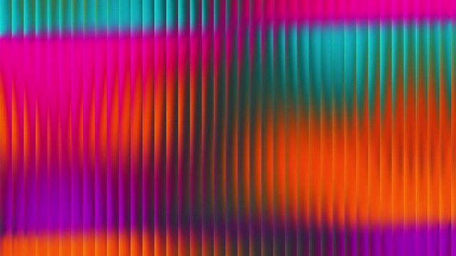 A vibrant abstract background with vertical ribbed texture in shades of magenta, purple, teal, and orange.