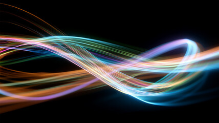 抽象光線が描くライブのリズム