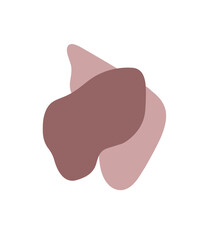 Abstract Overlapping Organic Shapes in Mauve Tones