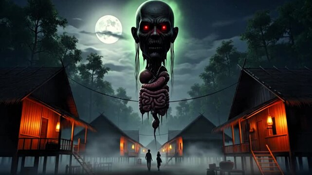 Video, Krasue, kuyang ghost, Asian ghost, horror, scary