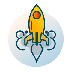 Startup Entrepreneurship Launch Icon