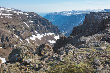 Putorana Plateau summer landscape, Krasnoyarsk region. Russia