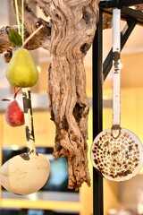 Interior kitchen design with vintage utensils