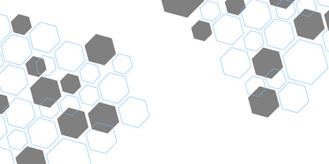 Abstract grey hexagon pattern design with arrows and dots