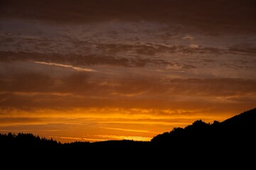 Sunset in the mountains