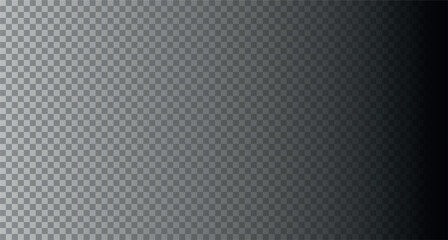 Smooth gradient transparent background with black color fade. Vector texture with overlay effect in vertical direction