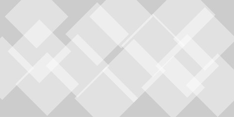 Abstract white and grey geometric overlapping square pattern, design of technology background with shadow. Vector illustration. You can use for add, poster, design artwork, template, banner, wallpaper