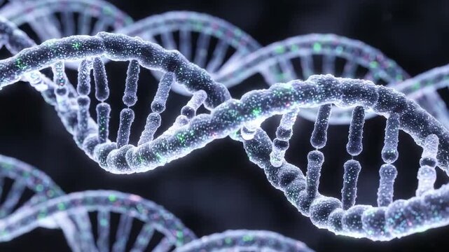 Scientific Abstract DNA Helix 4K Glossy Double Helix Motion Animation Video