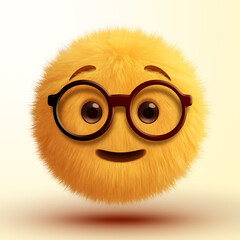 Emojis character design illustration 3d with fur, fun and emotion, share feeling.