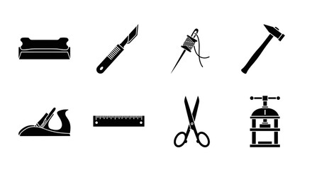 Crafting tools collection for precise work and creative projects