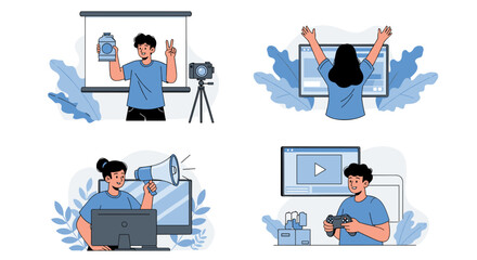 Dynamic creators engaging audiences online with innovative content creation tools and strategies