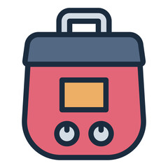 soup warmer filled line icon for kitchen heating appliance