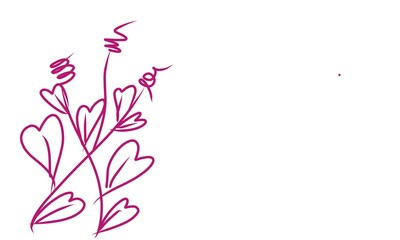 Abstract color background and copy space for text and flower isolated on white 