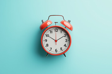 alarm clock on a blue background