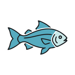 vector fish isolated on white background