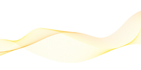 Abstract golden or yellow wave and curve lines background. Abstract frequency sound wave technology and science background. Wavy banner, template design	
