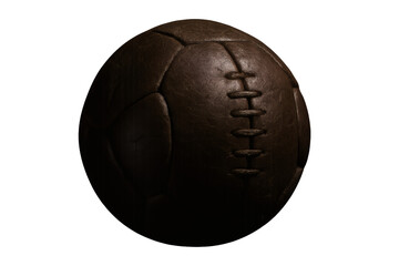 Vintage charm exudes from this classic leather football, perfect for retro sports designs or historical recreations with authentic appeal