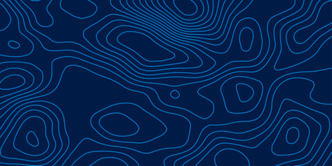 The concept of a conditional geography scheme and the terrain path. Topographic map. Geographic mountain relief. Abstract lines background. Contour maps. Vector illustration.	
