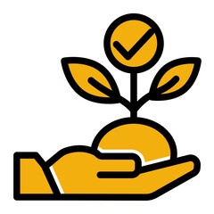 Personal Development Plant Growth icon from the Personal Growth icon collection (Glyph Color Lineal Style)