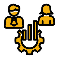 Professional Advancement Development icon from the Personal Growth icon collection (Glyph Color Lineal Style)