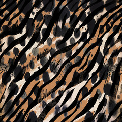 Mixed zebra and leopard texture.