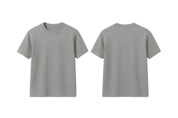 Naklejka premium Simple Gray T-Shirt Mockup Front And Back
