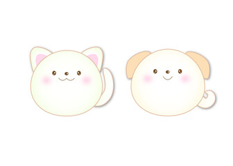 Cute, Adorable, and Round-shaped Animals: Cat and Dog