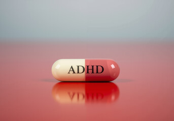 ADHD medication capsule for attention deficit disorder treatment.