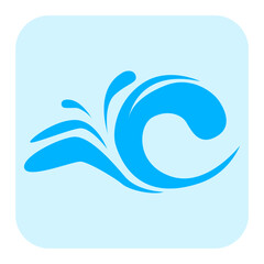 Water vector, clip art, and symbol. Flat design of  water concept and simple design