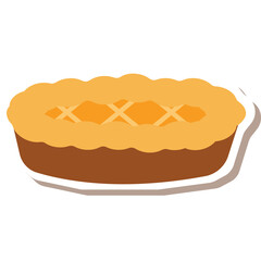 Golden Brown Apple Pie With Lattice Top Baked To Perfection And Isolated On A White Background