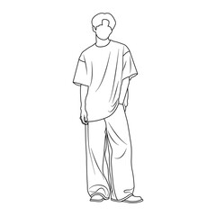 man with baggy jeans