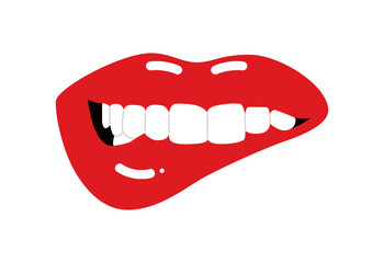 Sexy lips, bite one's lip. Lips Biting