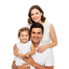 Multi-Ethnic Family of Three – Loving, United Moment of Joy and Diversity**