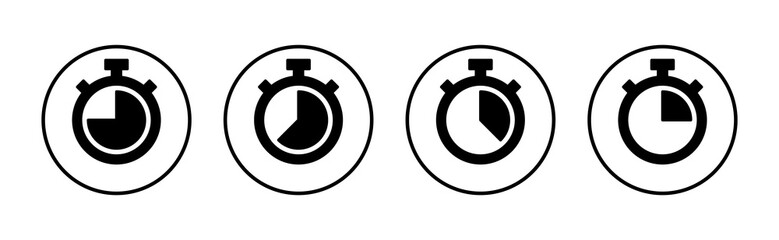 Stopwatch icon vector. Timer sign and symbol. Countdown icon. Period of time